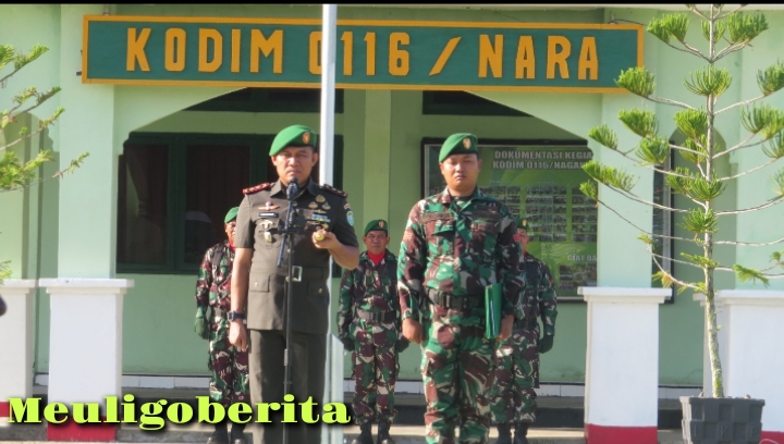 Di hari bersejarah, Kodim 0116/Nagan Raya menggelar upacara peringatan Hari Sumpah Pemuda ke-96 tahun 2024 bertempat di Lapangan Upacara Makodim 0116/, Senin (28/10/2024 Foto istimewa 