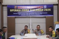 Rapat koordinasi operasi zebra seulawah polres Nagan Raya, di Mapolres setempat. | Foto: doc.humas