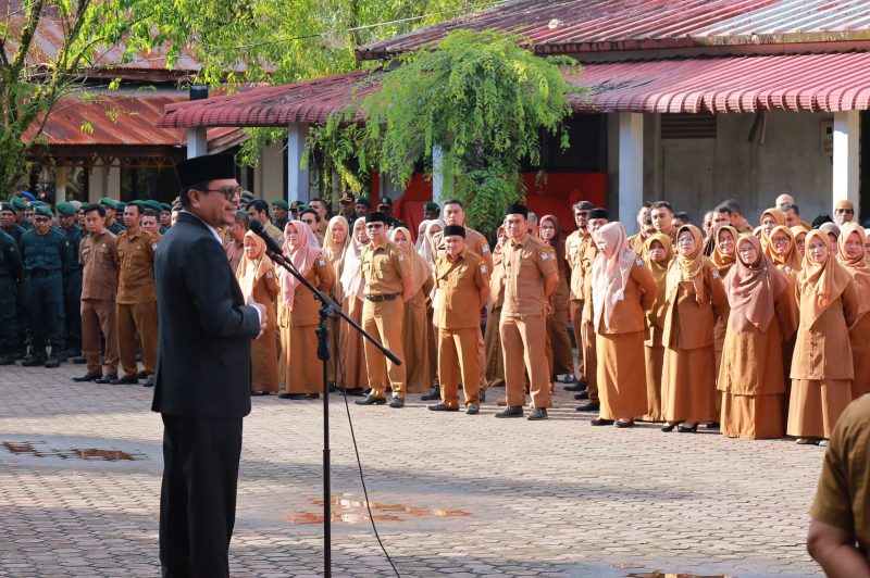 PJ Aceh Barat Pimpin Apel Bersama. Foto Ist 