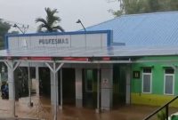 Puskesmas Beutong Ateuh Banggalang di genangi banjir bandang, Foto: tangkapan layar dari vidio kiriman warga