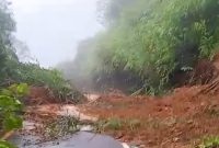Salah satu titik longsor di Lintasan Nagan Raya - Takengon | Foto: tangkapan layar dari vidio kiriman warga